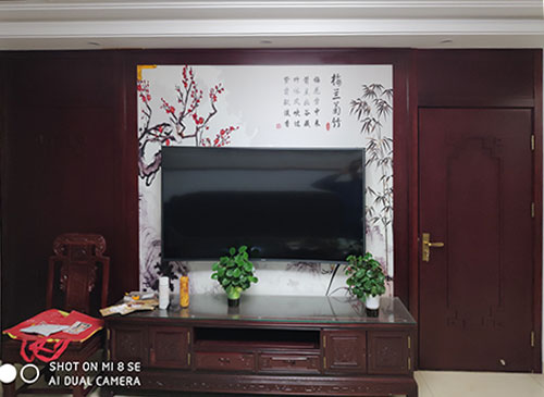 中式家庭裝修電視柜效果展示